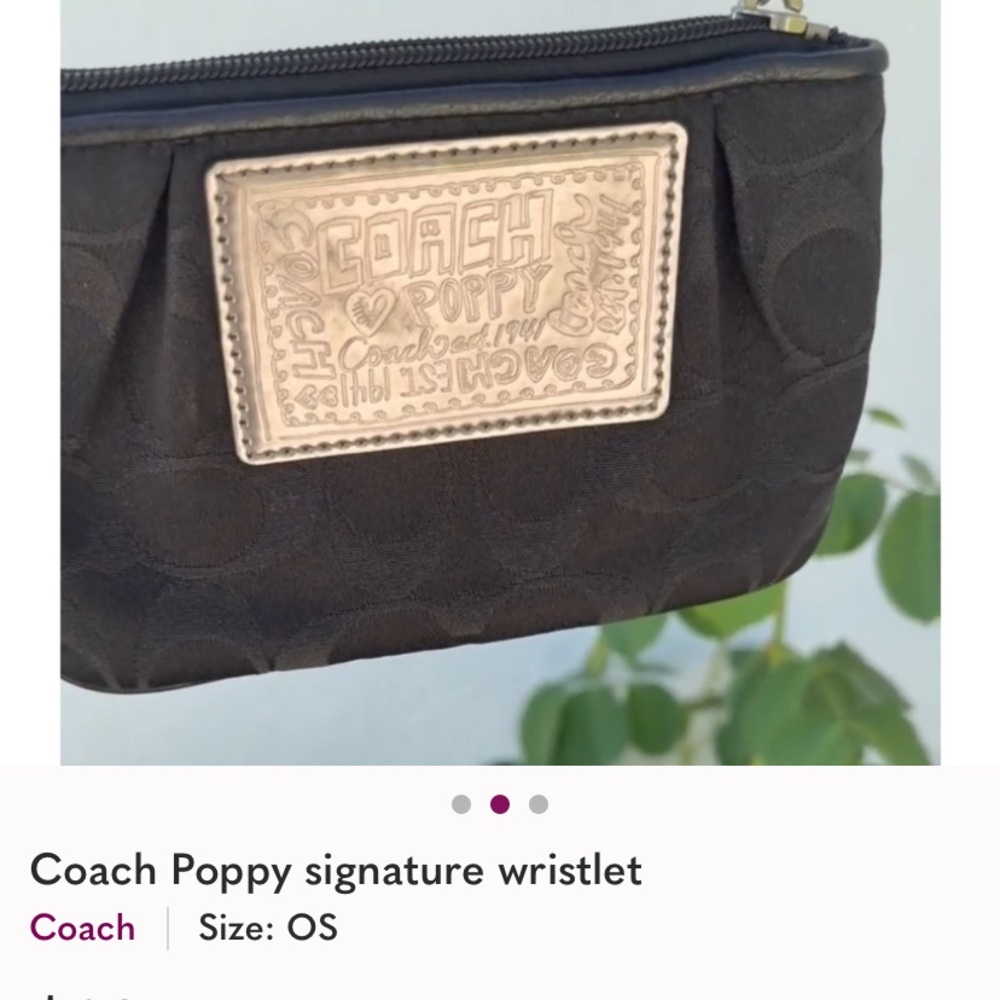Coach Poppy signature wristlet